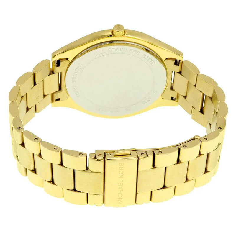 MICHAEL KORS WOMEN'S QUARTZ GOLD STAINLESS STEEL CHAMPAGNE DIAL WATCH MK3335