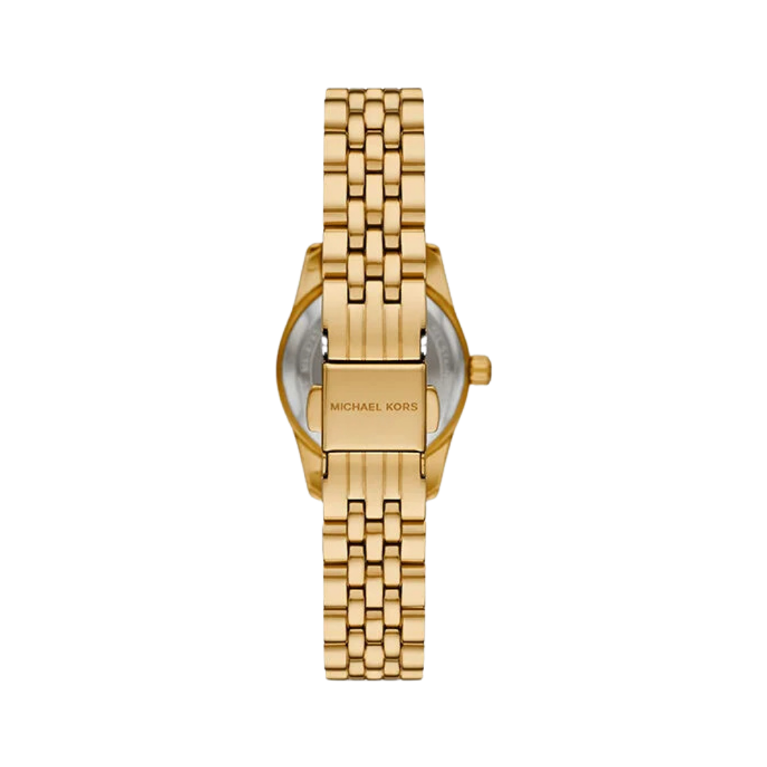 MICHAEL KORS LEXINGTON THREE-HAND GOLD-TONE STAINLESS STEEL WATCH MK4741