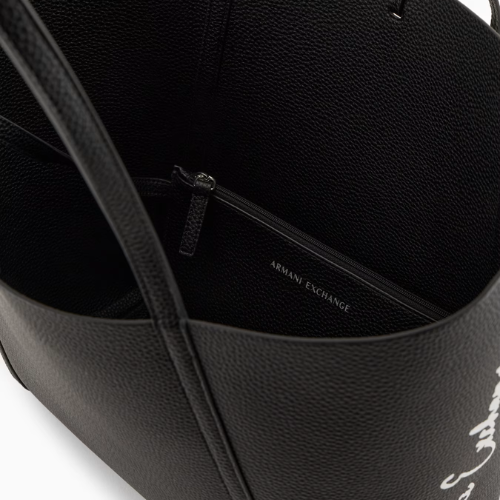 Armani Exchange Reversible Shopper With Logo And Clutch