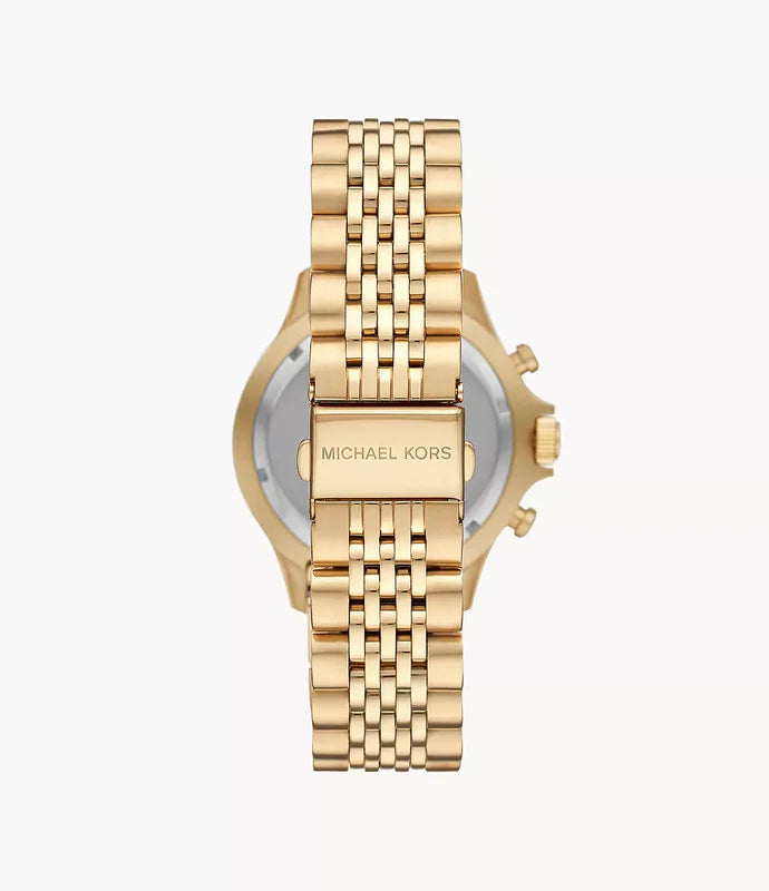 MICHAEL KORS MEN'S BAYVILLE CHRONOGRAPH BLACK DIAL GOLD STEEL - MK8726