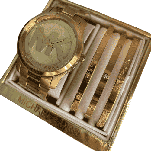 MK WATCHES W/ BANGLE SET FOR WOMEN