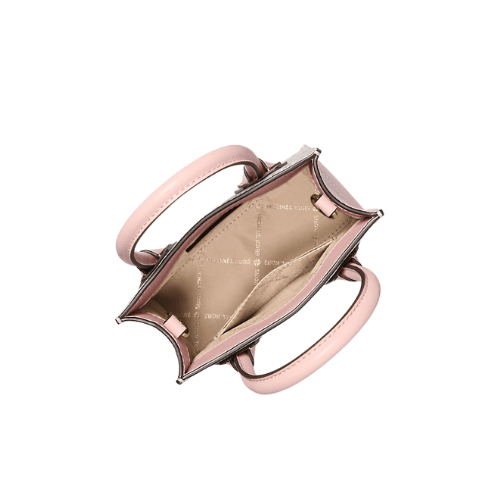 Michael Kors Mercer Extra-Small Logo and Leather Crossbody Bag – Vanilla & Soft Pink