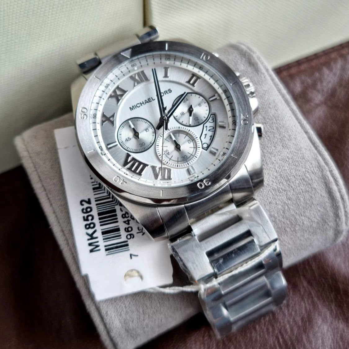 MICHAEL KORS BRECKEN SILVER DIAL MEN'S CHRONOGRAPH WATCH - MK8562
