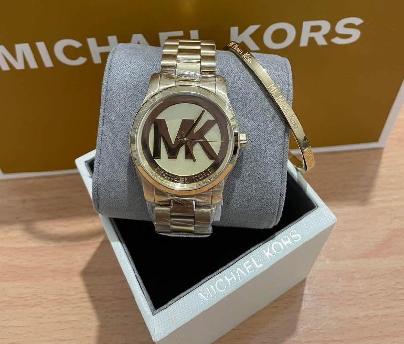 MICHAEL KORS RUNWAY GOLD - TONE MK5786 ( WITH MK BANGLE )