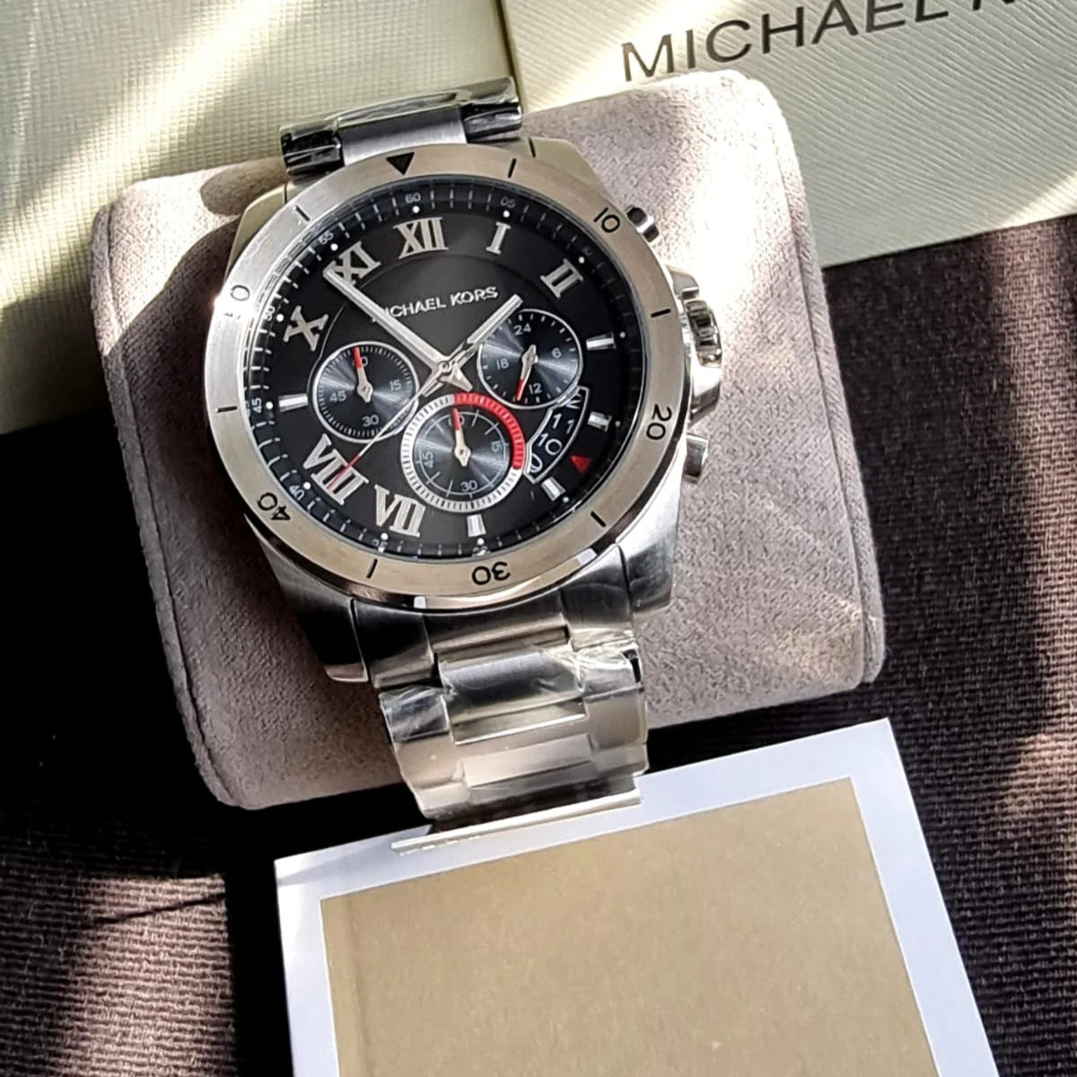 MICHAEL KORS BRECKEN CHRONOGRAPH BLACK DIAL MEN'S WATCH - MK8438
