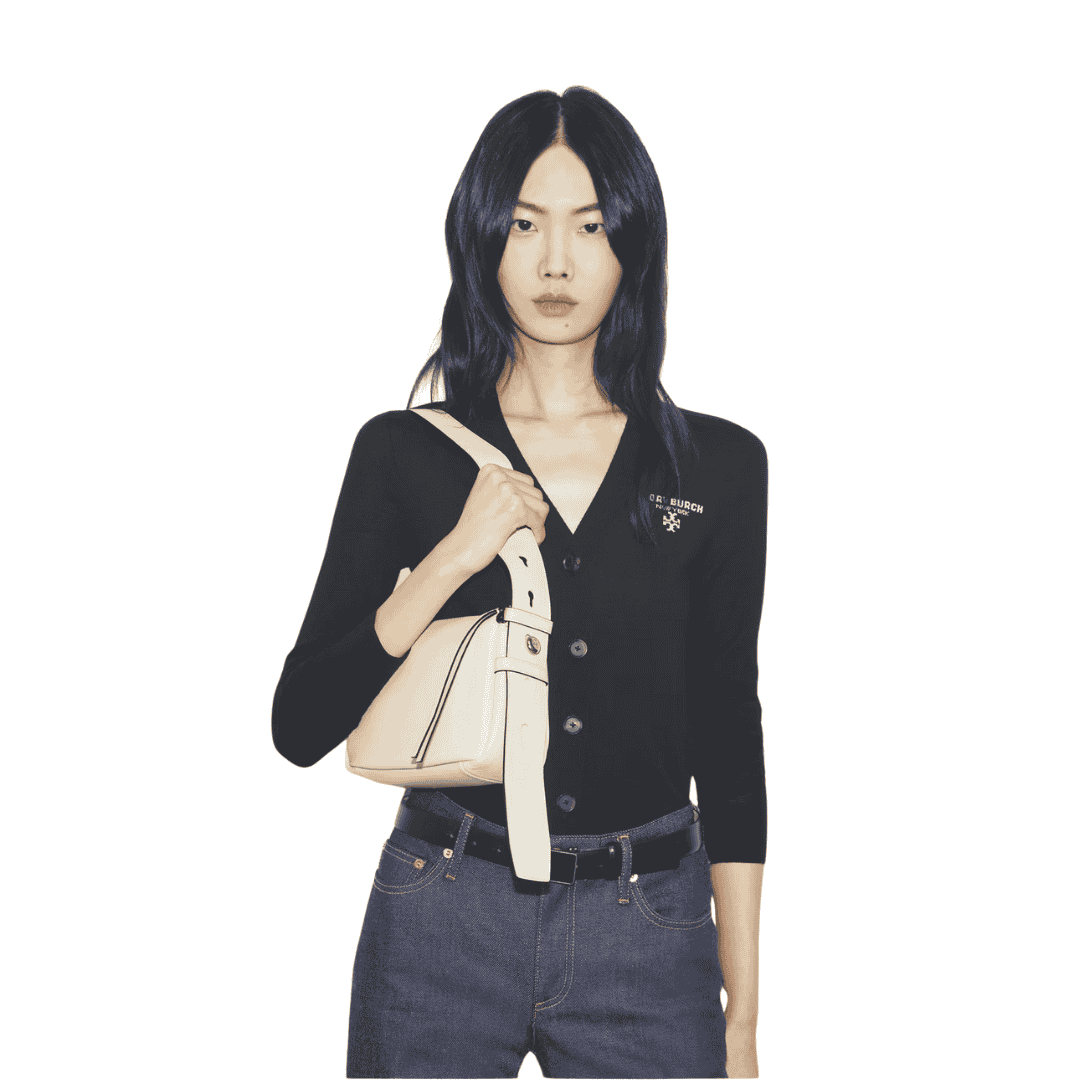 Tory Burch Romy Shoulder Bag ( Light Cream )