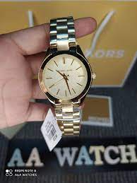 MICHAEL KORS WOMEN'S QUARTZ GOLD STAINLESS STEEL CHAMPAGNE DIAL WATCH MK3335