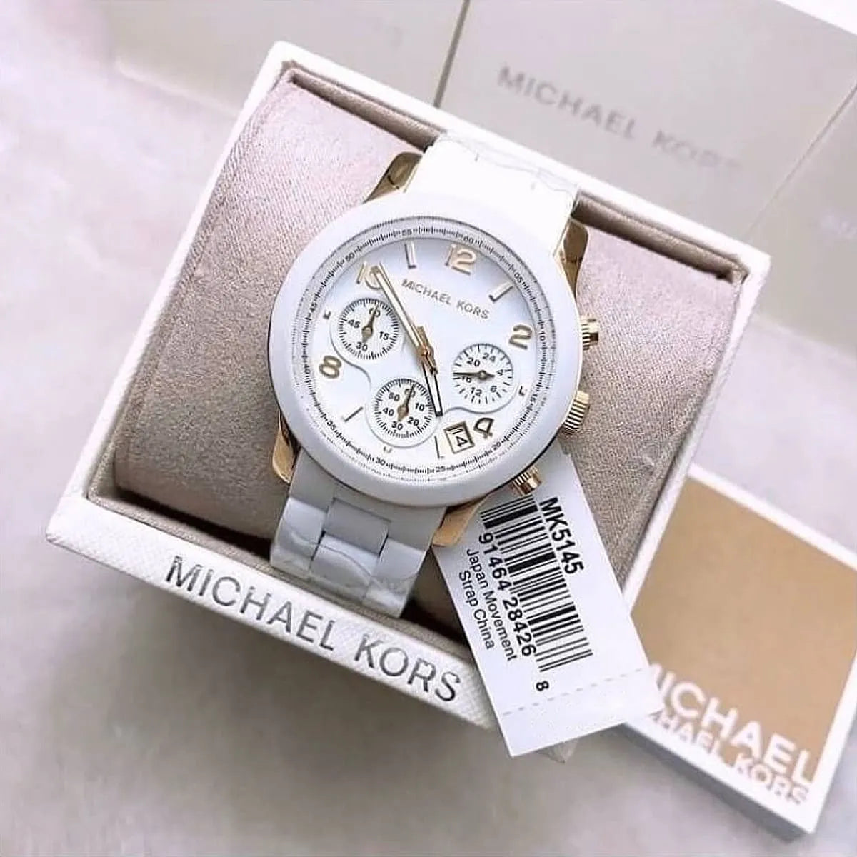 MICHAEL KORS CHRONOGRAPH-MK5145 White & Gold 39mm (women)