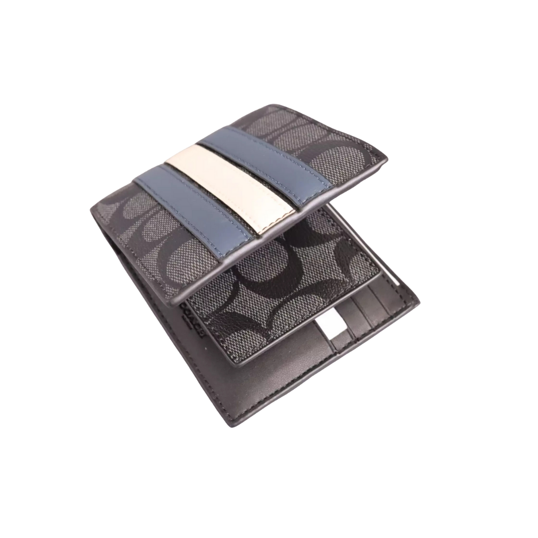 COACH 3 In 1 Wallet In Signature Canvas With Varsity Stripe