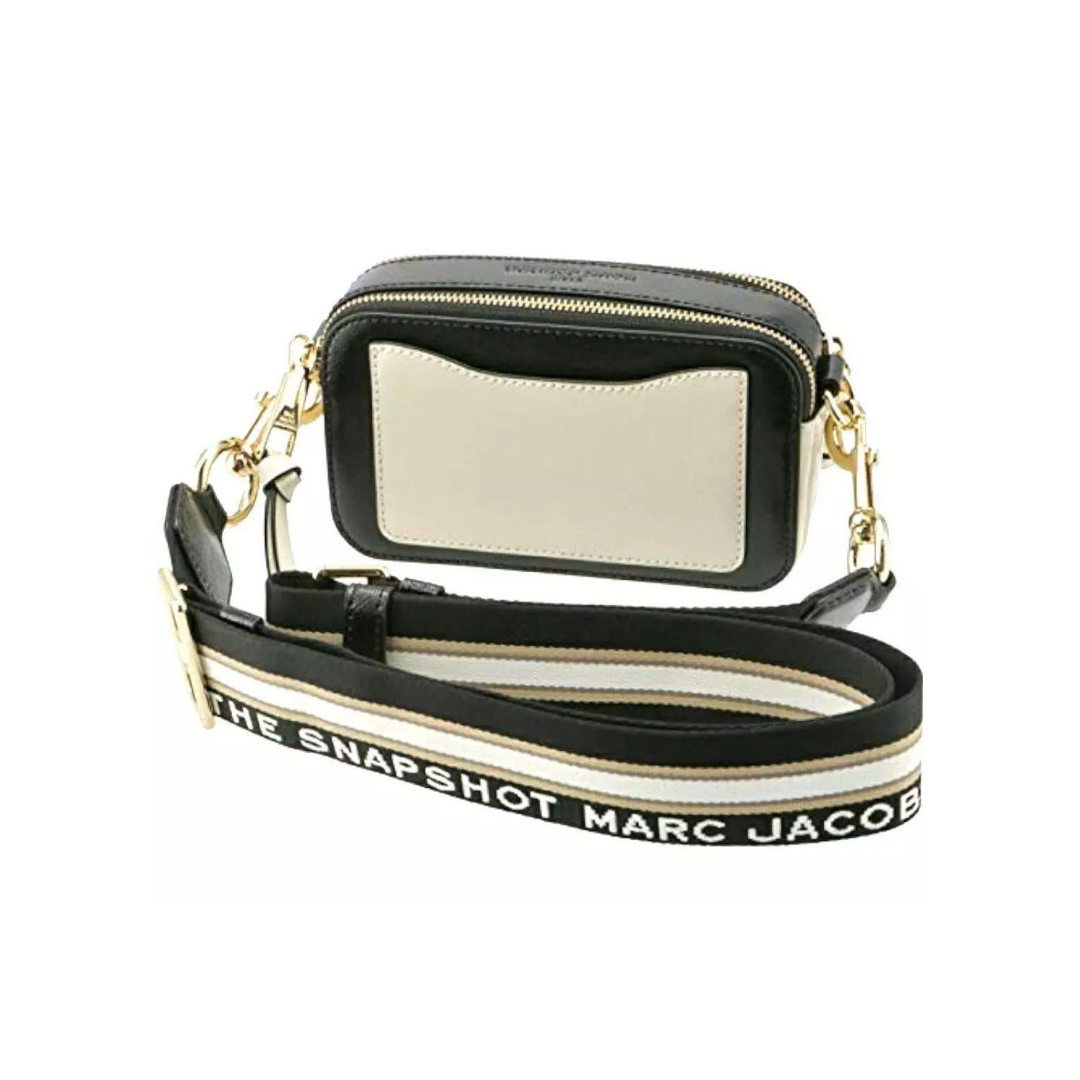 MARC JACOBS The Snapshot In Saffiano Leather New Cloud White-Multi