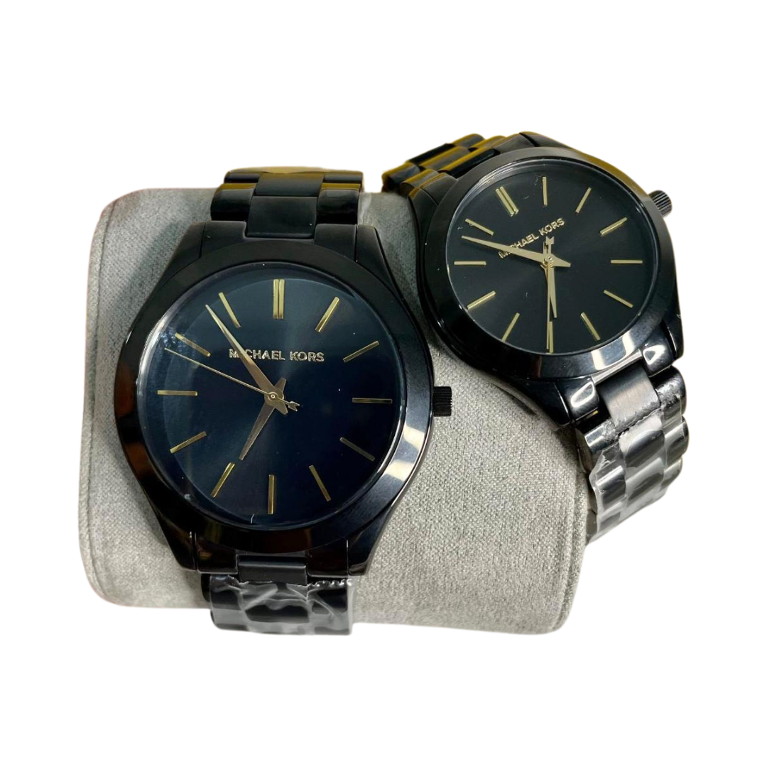 MICHAEL KORS SLIM RUNWAY BLACK STAINLESS STEEL MK3221