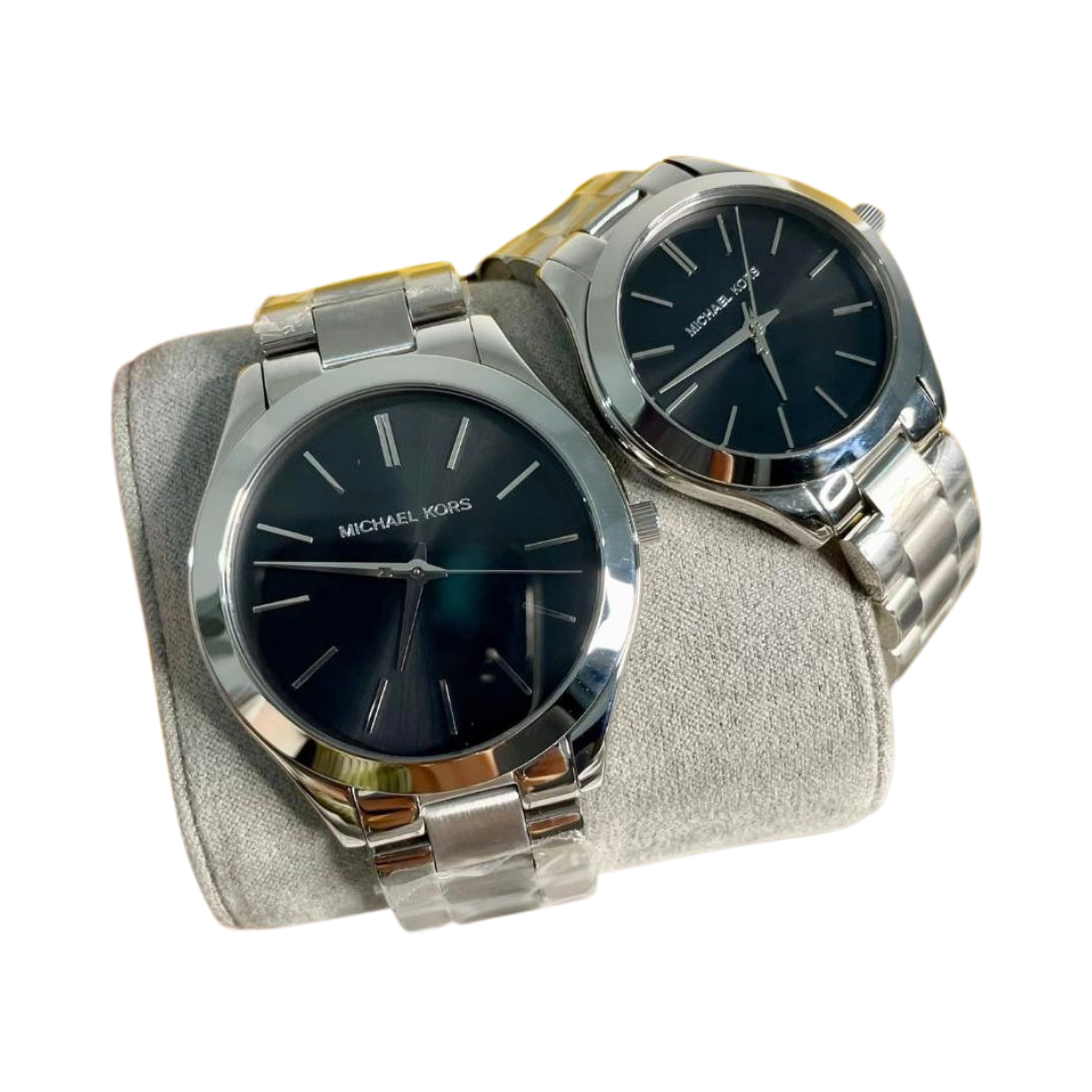 MICHAEL KORS SLIM RUNWAY QUARTZ BLACK DIAL MK8836 ( Men & Women )