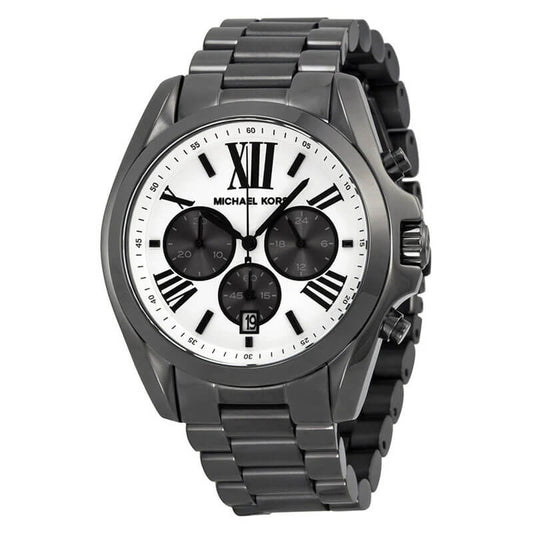 MICHAEL KORS MEN'S QUARTZ GREY STAINLESS STEEL WHITE DIAL ( Men & Women )