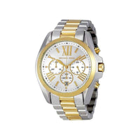 MICHAEL KORS BRADSHAW SILVER & GOLD TONE SILVER DIAL QUARTZ ( Men & Women )