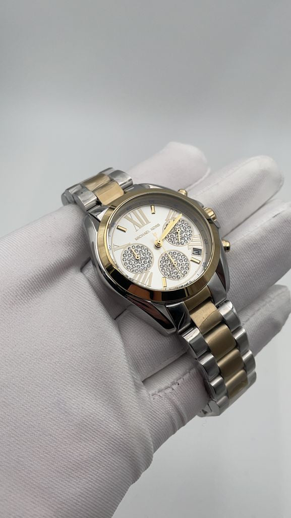 Michael Kors Women’s Bradshaw Two‑Tone Chronograph Watch