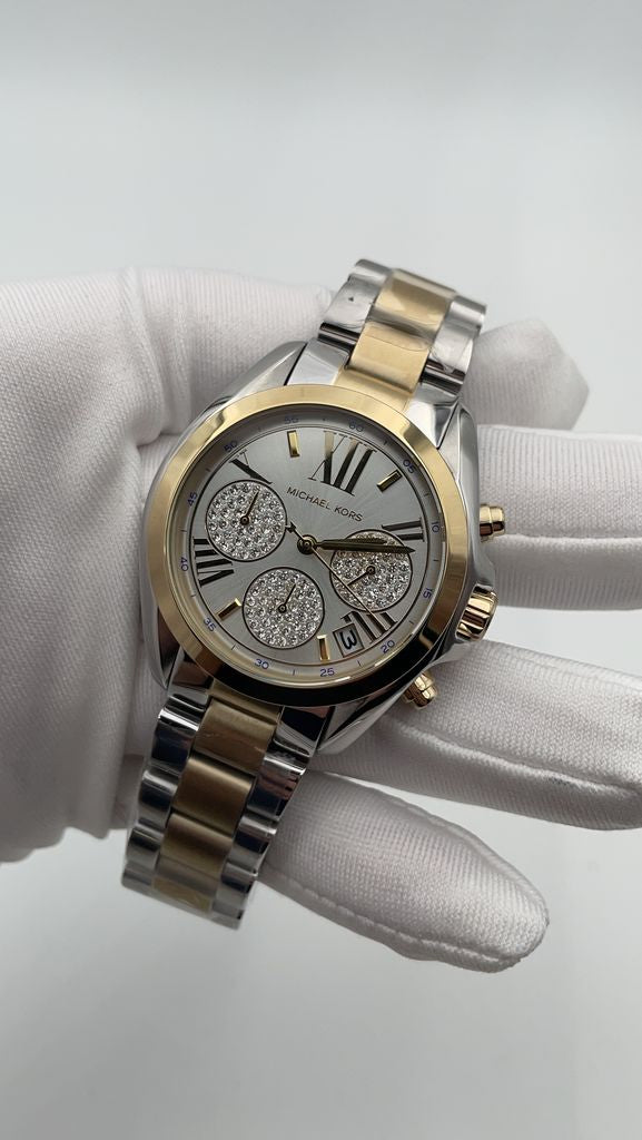 Michael Kors Women’s Bradshaw Two‑Tone Chronograph Watch