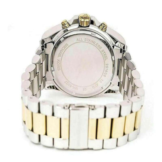 MICHAEL KORS BRADSHAW SILVER & GOLD TONE SILVER DIAL QUARTZ ( Men & Women )