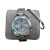 MK BRADSHAW SILVER BABY BLUE DIAL ( WITH MK BANGLE )