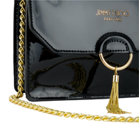 Jimmy Choo Parfums Crossbody Vinyl Small Bag Chain Gold Pouch Clutch Evening Bag