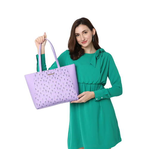 Caprese Pensa Floral Tote Medium Lilac