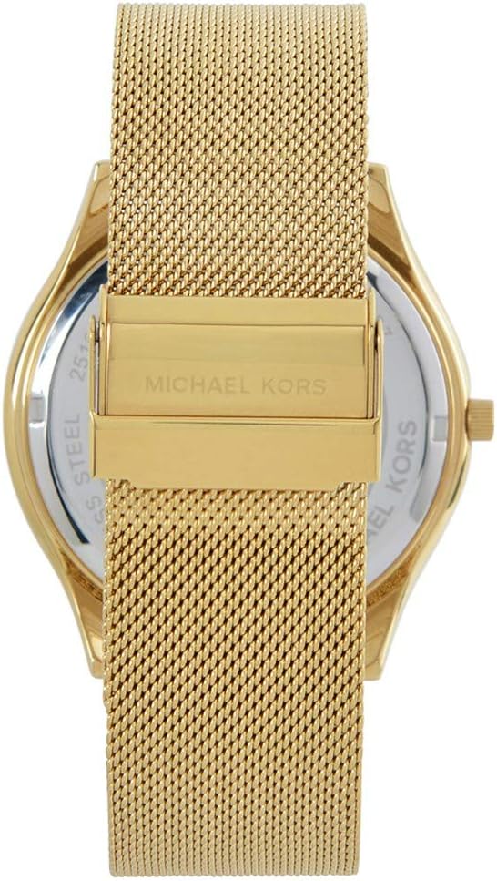 Michael Kors Slim Runway Gold-Tone Stainless Steel Watch with Bangle
