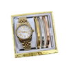 MICHAEL KORS QUARTZ STAINLESS STEEL WHITE DIAL ( Gift Set )