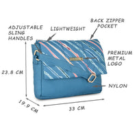 Caprese Pepper Sling Medium Cyan