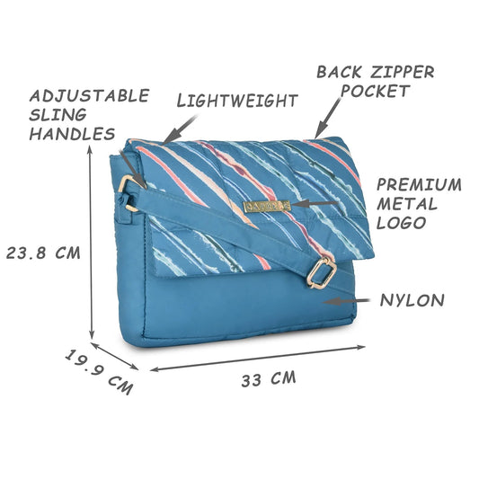 Caprese Pepper Sling Medium Cyan