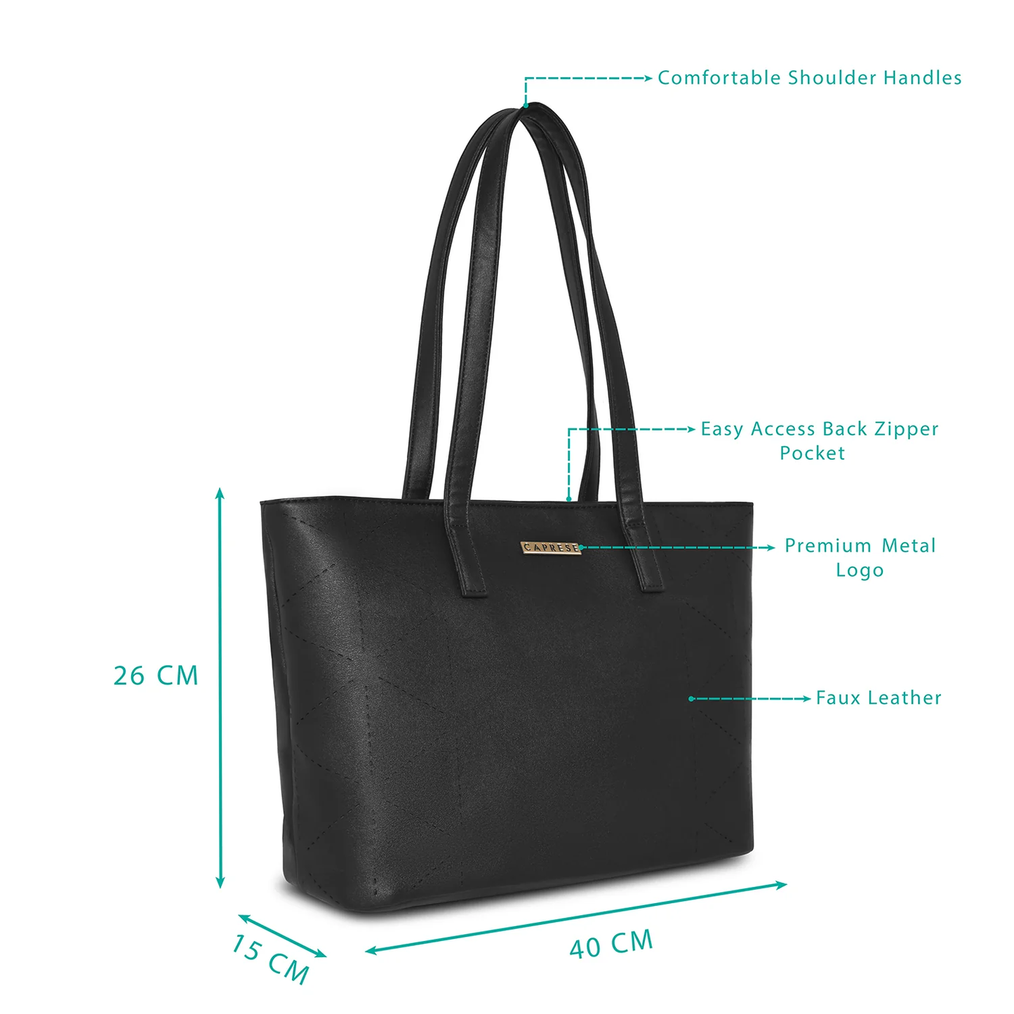 Caprese Alison Tote Medium I/O Black