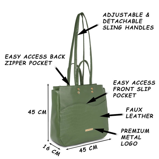 Caprese Tio Tote Large Olive