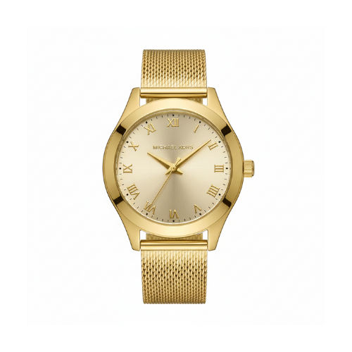 Michael Kors Slim Runway Roman Dial Mesh Watch with Bangle