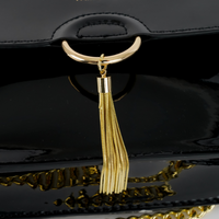 Jimmy Choo Parfums Crossbody Vinyl Small Bag Chain Gold Pouch Clutch Evening Bag