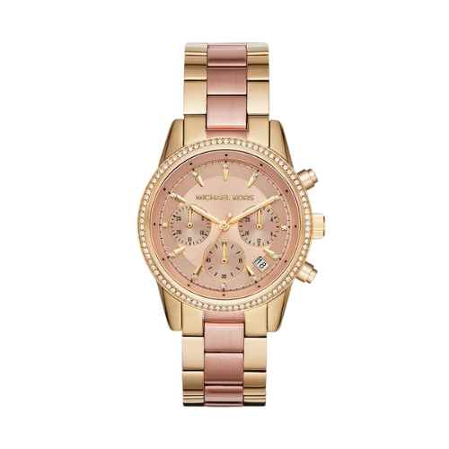 MICHAEL KORS RITZ GOLD STAINLESS STEEL WOMENS WATCH - MK6475