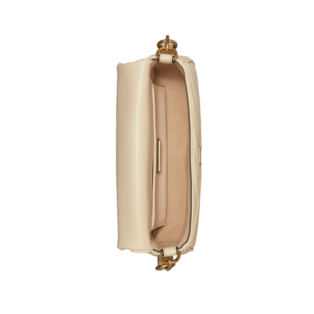 Tory Burch Kira Chevron Small Shoulder Bag Cream