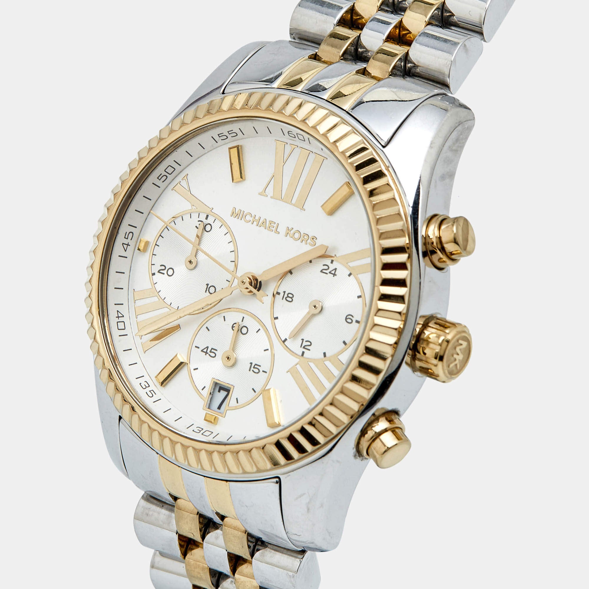 Michael Kors Lexington Women’s Chronograph Two-Tone Watch – MK5955