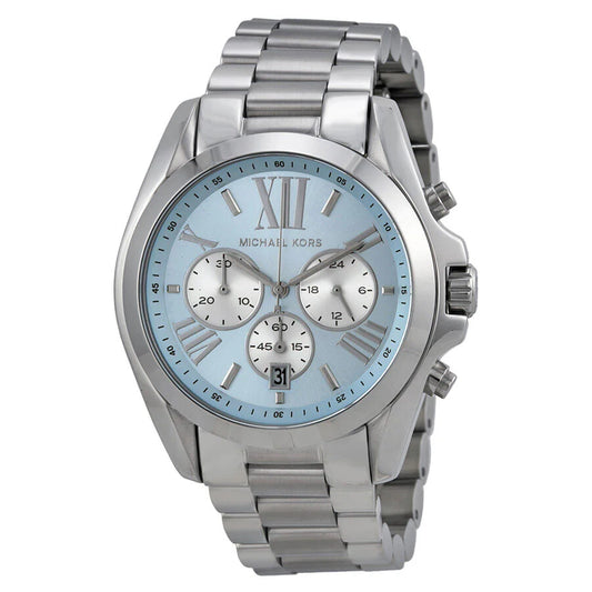 MK BRADSHAW SILVER BABY BLUE DIAL FOR MEN AND WOMEN