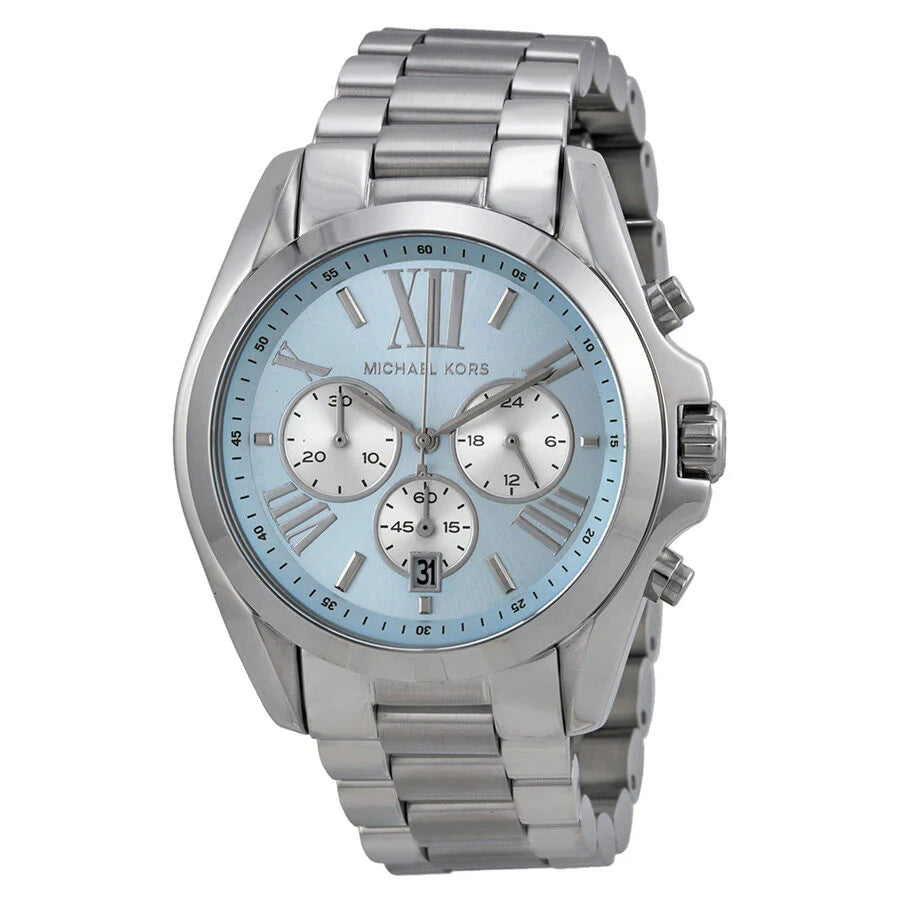 MK BRADSHAW SILVER BABY BLUE DIAL FOR MEN AND WOMEN