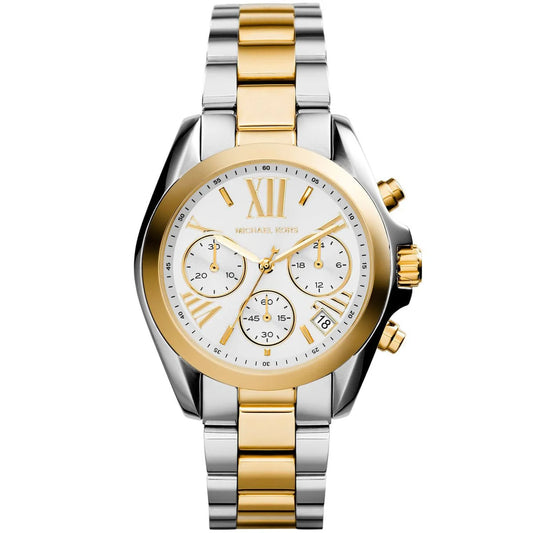 MK BRADSHAW SILVER & GOLD TONE SILVER DIAL QUARTZ