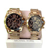 MICHAEL KORS BRADSHAW GOLD, BLACK DIAL ( MEN & WOMEN )