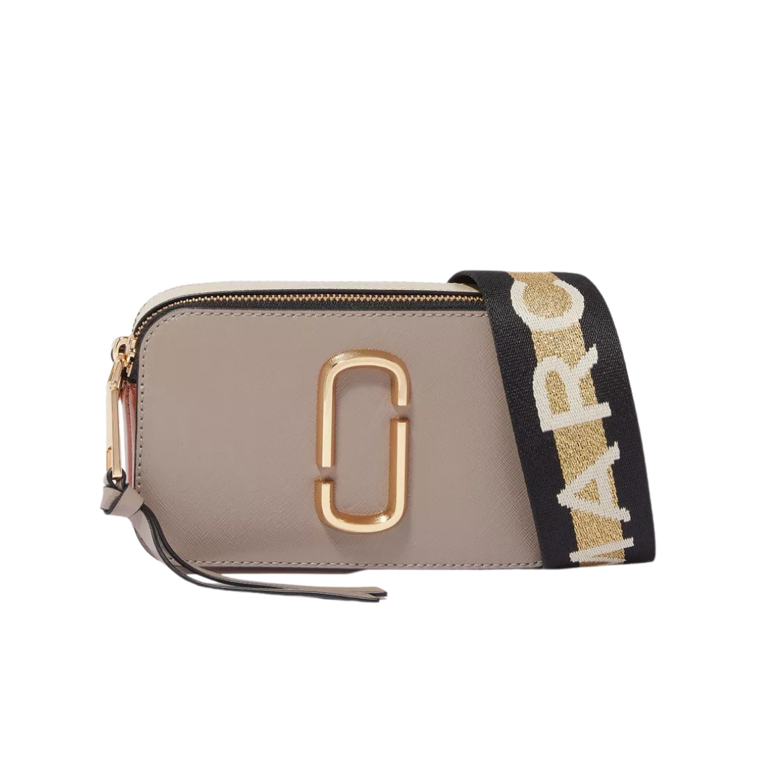 MARC JACOBS Grey Snapshot Camera Bag in Leather
