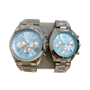 MICHAEL KORS BRADSHAW CHRONOGRAPH STAINLESS STEEL SILVER, BABY BLUE DIAL